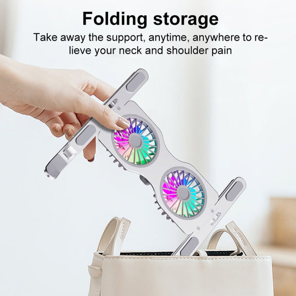 R- JUST HZ45 Aluminum Alloy Laptop Dual-core Cooling Stand(Silver)