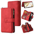 For Honor 200 Skin Feel Multi Card Slots Zipper Wallet Leather Phone Case(Red) - free shipping - PMC TechLife - Order now!