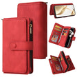 For Honor 200 Pro Skin Feel Multi Card Slots Zipper Wallet Leather Phone Case(Red) - Honor Cases by PMC TechLife | Online Shopping South Africa | PMC TechLife | Buy Now Pay Later Mobicred