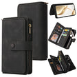 For Honor 200 Pro Skin Feel Multi Card Slots Zipper Wallet Leather Phone Case(Black) - Honor Cases by PMC TechLife | Online Shopping South Africa | PMC TechLife | Buy Now Pay Later Mobicred