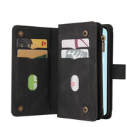For Honor 200 Lite Global Skin Feel Multi Card Slots Zipper Wallet Leather Phone Case(Black)