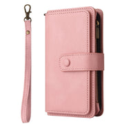 For Honor 200 Lite Global Skin Feel Multi Card Slots Zipper Wallet Leather Phone Case(Pink)