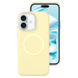 For iPhone 16 Jelly Liquid Silicone MagSafe Magnetic Phone Case(Yellow) - iPhone 16 Cases by PMC TechLife | Online Shopping South Africa | PMC TechLife | Buy Now Pay Later Mobicred