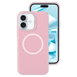 For iPhone 16 Jelly Liquid Silicone MagSafe Magnetic Phone Case(Sand Pink) - iPhone 16 Cases by PMC TechLife | Online Shopping South Africa | PMC TechLife | Buy Now Pay Later Mobicred