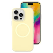 For iPhone 16 Pro Jelly Liquid Silicone MagSafe Magnetic Phone Case(Yellow)