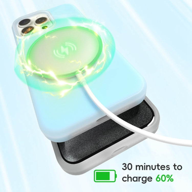 For iPhone 16 Pro Jelly Liquid Silicone MagSafe Magnetic Phone Case(Purple)