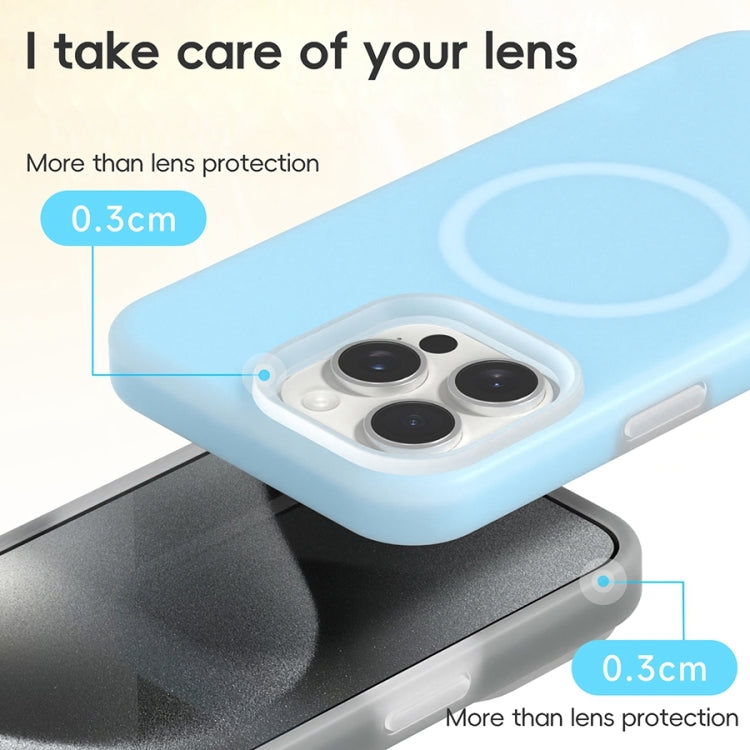 For iPhone 16 Plus Jelly Liquid Silicone MagSafe Magnetic Phone Case(Grey)
