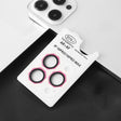 For iPhone 16 Pro / 16 Pro Max HD Lens Protective Film with Diamond(Rose Red) - iPhone 16 Pro Max Tempered Glass by PMC TechLife | Online Shopping South Africa | PMC TechLife | Buy Now Pay Later Mobicred