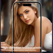 For iPhone 16 Pro / 16 Pro Max HD Lens Protective Film with Diamond(Rose Red)