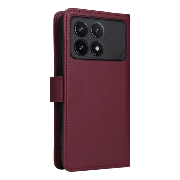 For Redmi K70 / K70 Pro BETOPNICE BN-005 2 in 1 Detachable Imitate Genuine Leather Phone Case(Wine Red)