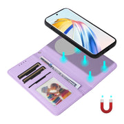 For Honor Magic6 Lite 5G BETOPNICE BN-005 2 in 1 Detachable Imitate Genuine Leather Phone Case(Light Purple)