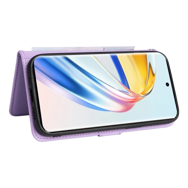 For Honor Magic6 Lite 5G BETOPNICE BN-005 2 in 1 Detachable Imitate Genuine Leather Phone Case(Light Purple)