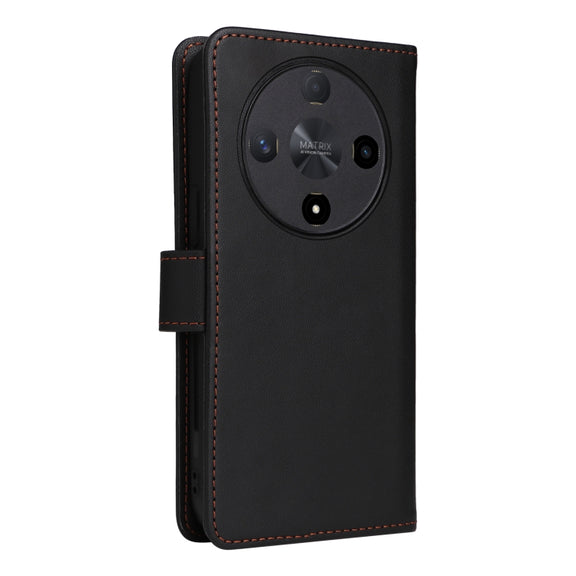 For Honor Magic6 Lite 5G BETOPNICE BN-005 2 in 1 Detachable Imitate Genuine Leather Phone Case(Black)