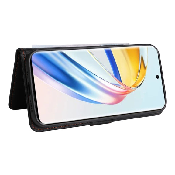 For Honor Magic6 Lite 5G BETOPNICE BN-005 2 in 1 Detachable Imitate Genuine Leather Phone Case(Black)