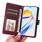 For Honor Magic6 Lite 5G BETOPNICE BN-005 2 in 1 Detachable Imitate Genuine Leather Phone Case(Wine Red)