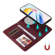 For Honor Magic6 Lite 5G BETOPNICE BN-005 2 in 1 Detachable Imitate Genuine Leather Phone Case(Wine Red)