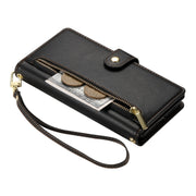 For Google Pixel 9 Pro XL Nine Card-slot Zipper Wallet Bag Leather Phone Case(Black)
