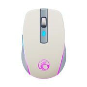 iMICE G903 Bluetooth Dual Mode 6-key Silent Wireless Gaming Mouse(Beige)