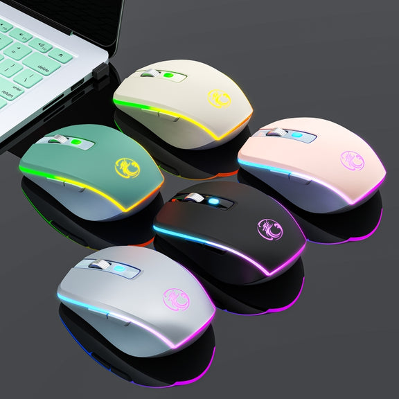 iMICE G903 Bluetooth Dual Mode 6-key Silent Wireless Gaming Mouse(Silver)