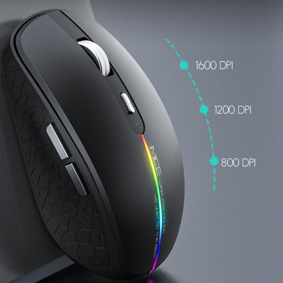 iMICE G904 Dual Mode 6-Key Silent Wireless Gaming Mouse(Black)