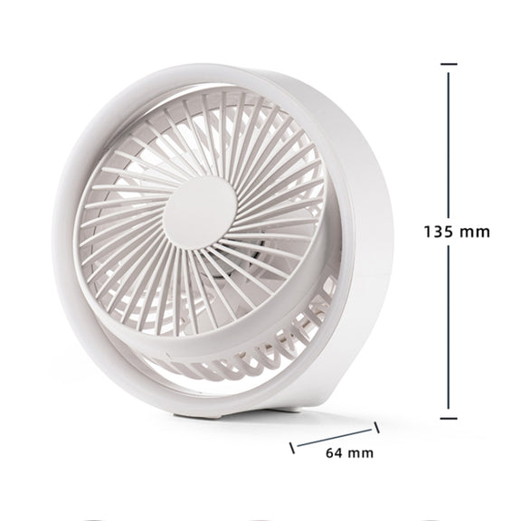 N601 180 Degree Rotating Type-C Desktop Fan with LED Ambience Light(Blue)