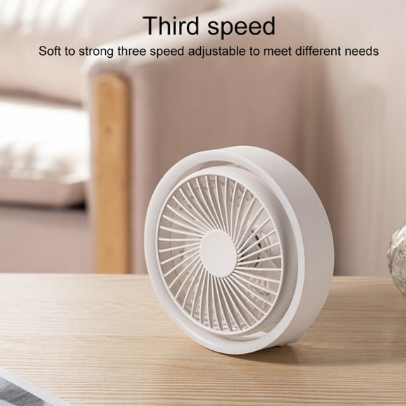 N601 180 Degree Rotating Type-C Desktop Fan with LED Ambience Light(Blue)