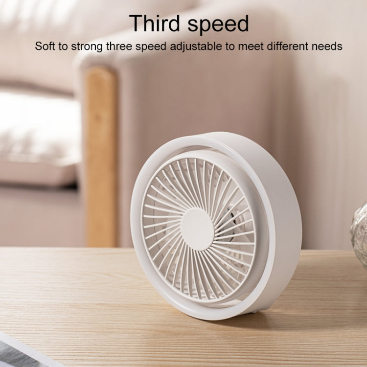N601 180 Degree Rotating Type-C Desktop Fan with LED Ambience Light(Blue)