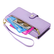 For Redmi K70 Ultra Nine Card-slot Zipper Wallet Bag Leather Phone Case(Purple)