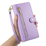 For Redmi K70 Ultra Nine Card-slot Zipper Wallet Bag Leather Phone Case(Purple)