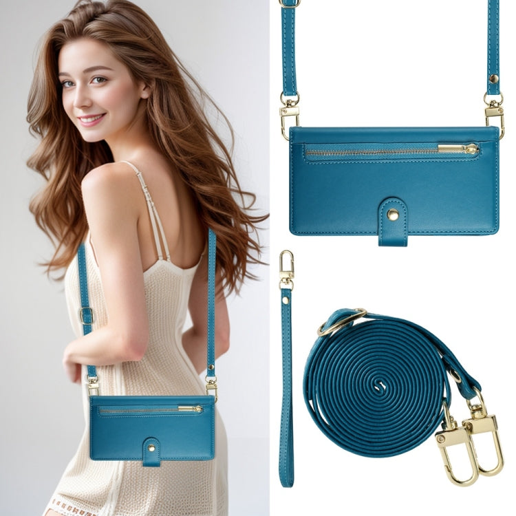 For Redmi K70 Ultra Nine Card-slot Zipper Wallet Bag Leather Phone Case(Blue)