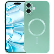 For iPhone 16 Liquid TPU Silicone Solid Color MagSafe Phone Case(Green)