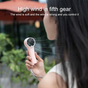 N606 Pro HD Digital Display Mini Handheld Fan(White)