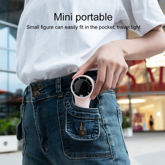 N606 Pro HD Digital Display Mini Handheld Fan(Green)