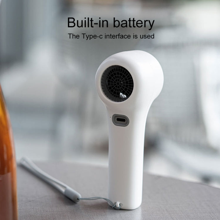 N606 Pro HD Digital Display Mini Handheld Fan(White)