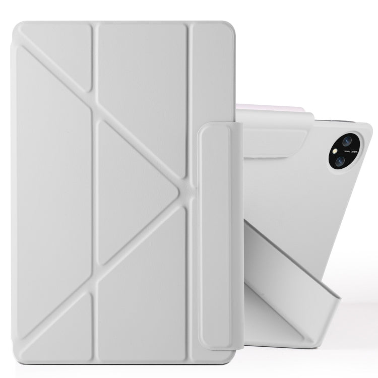 For Huawei MatePad Pro 11 2024 / 2022 Fixed Buckle Magnetic Deformation Leather Tablet Case(Grey) - Huawei by PMC Jewellery | Online Shopping South Africa | PMC Jewellery | Buy Now Pay Later Mobicred