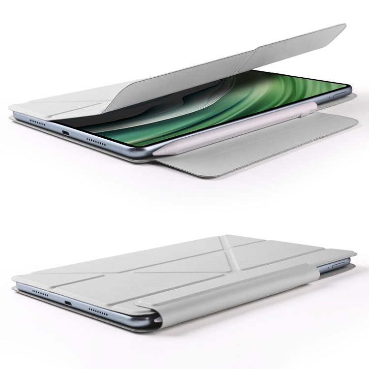 For Huawei MatePad Pro 11 2024 / 2022 Fixed Buckle Magnetic Deformation Leather Tablet Case(Grey)