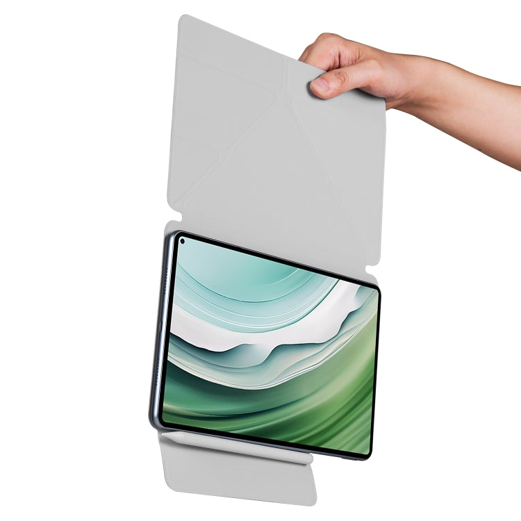 For Huawei MatePad Pro 11 2024 / 2022 Fixed Buckle Magnetic Deformation Leather Tablet Case(Grey) - Huawei by PMC Jewellery | Online Shopping South Africa | PMC Jewellery | Buy Now Pay Later Mobicred