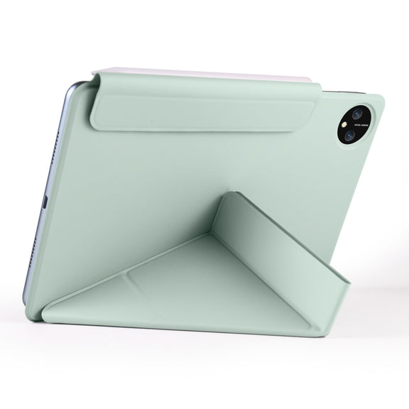 For Huawei MatePad Pro 11 2024 / 2022 Fixed Buckle Magnetic Deformation Leather Tablet Case(Baby Green)