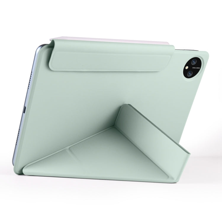 For Huawei MatePad Pro 11 2024 / 2022 Fixed Buckle Magnetic Deformation Leather Tablet Case(Baby Green)