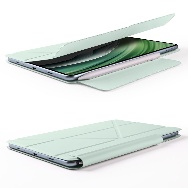 For Huawei MatePad Pro 11 2024 / 2022 Fixed Buckle Magnetic Deformation Leather Tablet Case(Baby Green)
