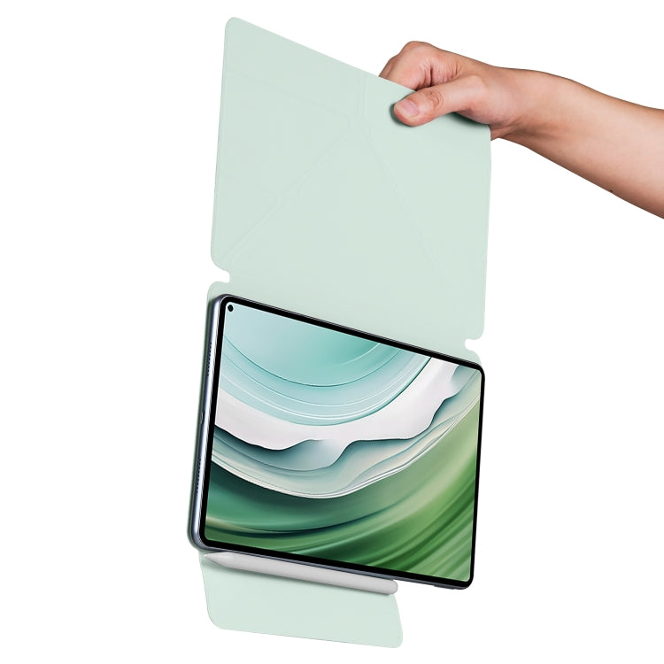 For Huawei MatePad Pro 11 2024 / 2022 Fixed Buckle Magnetic Deformation Leather Tablet Case(Baby Green)