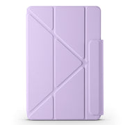 For Huawei MatePad Pro 11 2024 / 2022 Fixed Buckle Magnetic Deformation Leather Tablet Case(Purple)