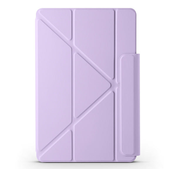 For Huawei MatePad Pro 11 2024 / 2022 Fixed Buckle Magnetic Deformation Leather Tablet Case(Purple)