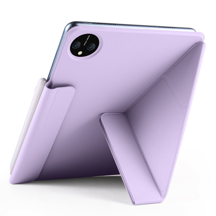 For Huawei MatePad Pro 11 2024 / 2022 Fixed Buckle Magnetic Deformation Leather Tablet Case(Purple)