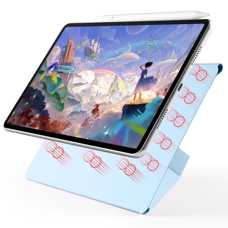 For Huawei MatePad 11.5 / 11.5S Fixed Buckle Magnetic Deformation Leather Tablet Case(Ice Blue)