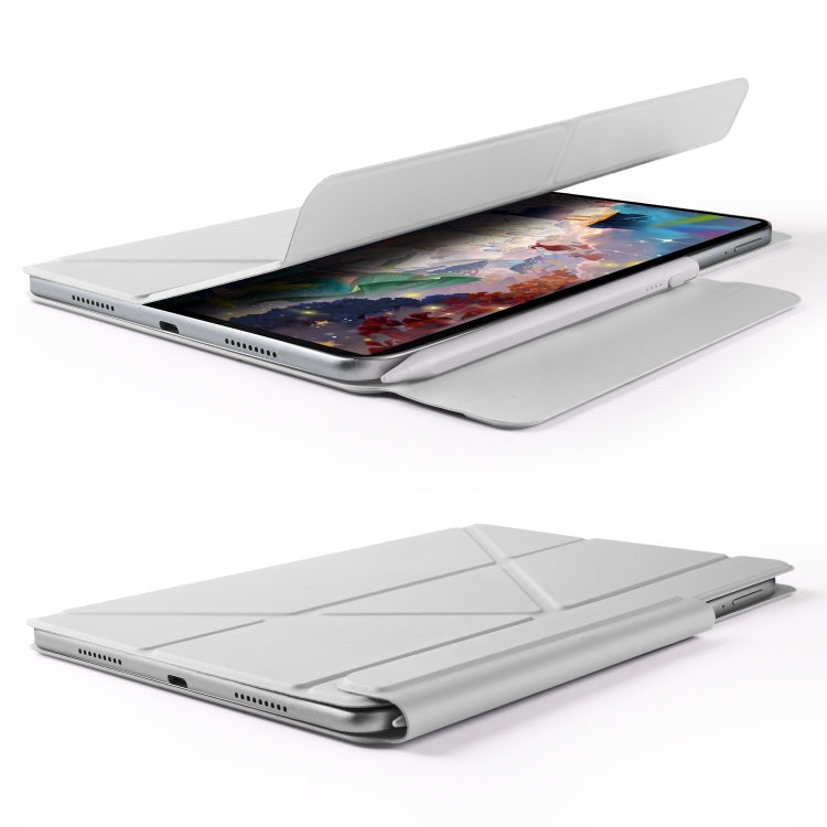 For Huawei MatePad 11.5 / 11.5S Fixed Buckle Magnetic Deformation Leather Tablet Case(Grey) - Huawei by PMC TechLife | Online Shopping South Africa | PMC TechLife | Buy Now Pay Later Mobicred
