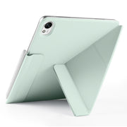 For Huawei MatePad 11.5 / 11.5S Fixed Buckle Magnetic Deformation Leather Tablet Case(Baby Green)