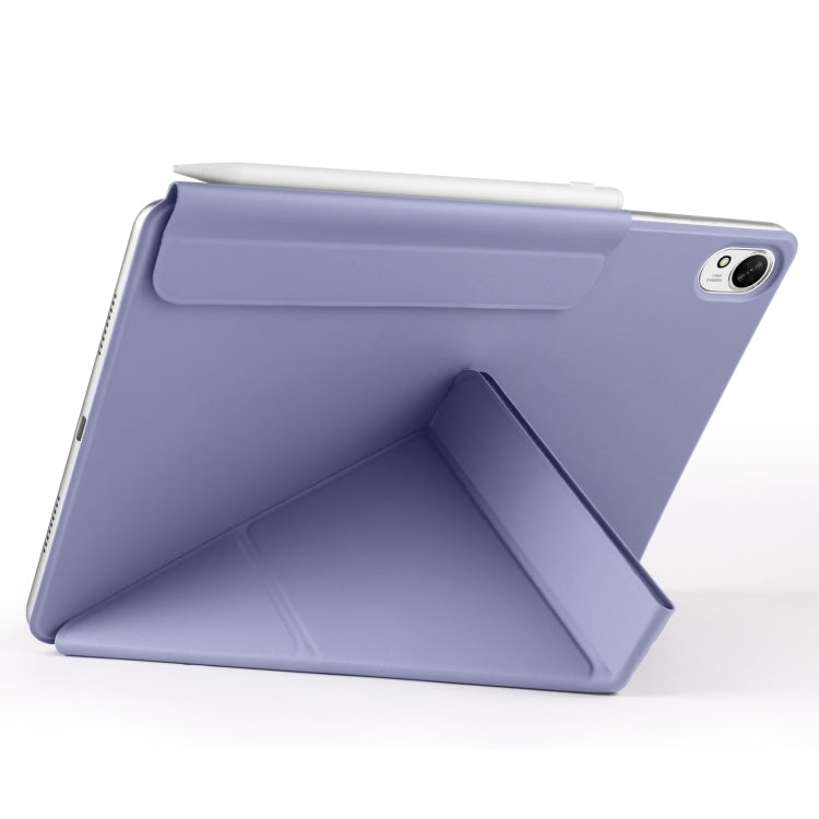 For Huawei MatePad 11.5 / 11.5S Fixed Buckle Magnetic Deformation Leather Tablet Case(Lavender Purple)