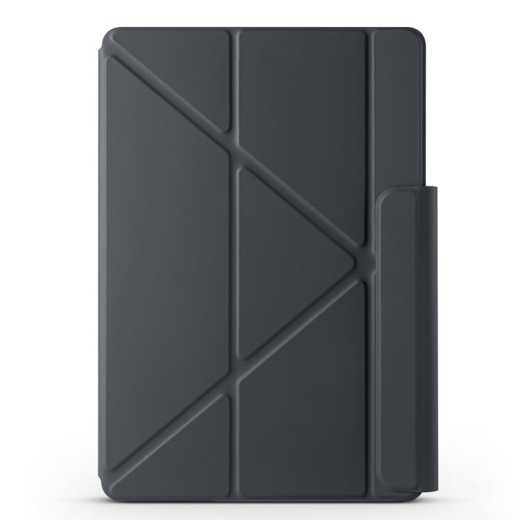 For Huawei MatePad Air 11.5 2023 Fixed Buckle Magnetic Deformation Leather Tablet Case(Black)
