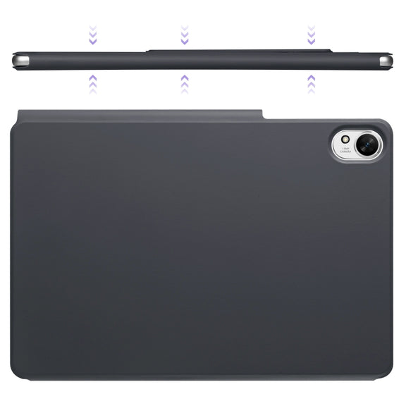 For Huawei MatePad Air 11.5 2023 Fixed Buckle Magnetic Deformation Leather Tablet Case(Black)